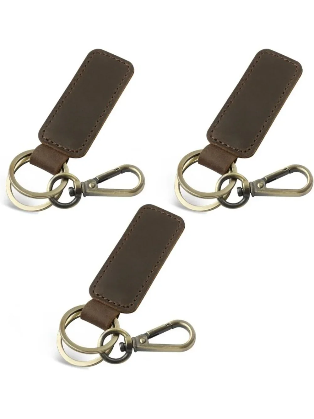 Genuine Leather Universal Key Fob Keychain Holder for Men & Women - Stylish